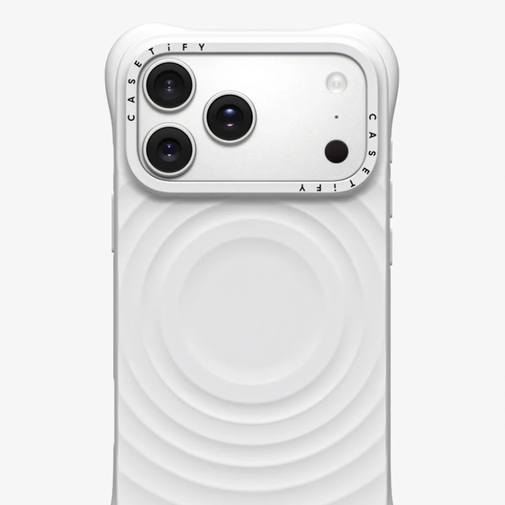 Casetify White Rippled Protective Phone Case